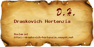 Draskovich Hortenzia névjegykártya